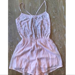 New Hollister Beaded Open Back Romper